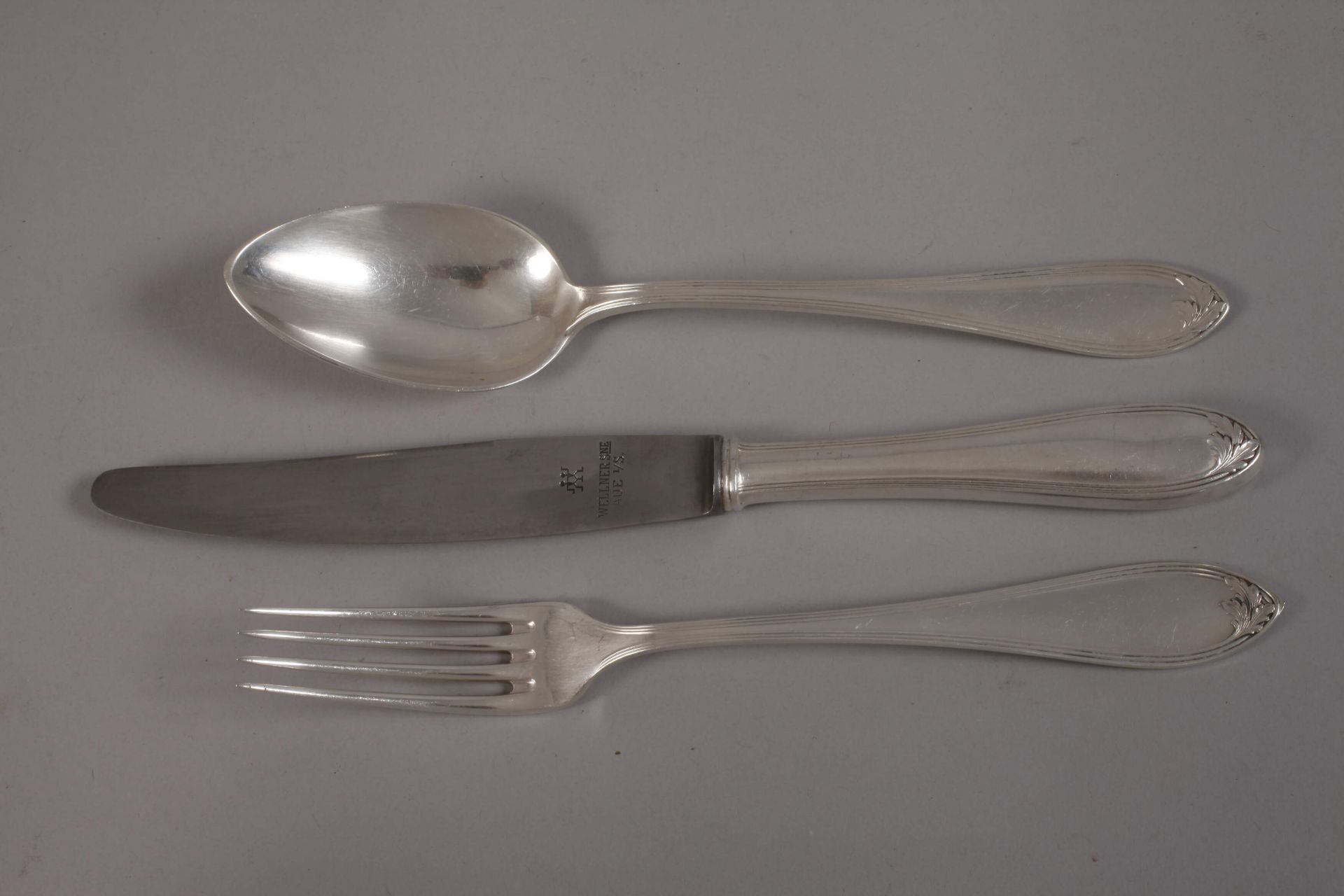 Large cutlery set acanthus decor - Image 9 of 12