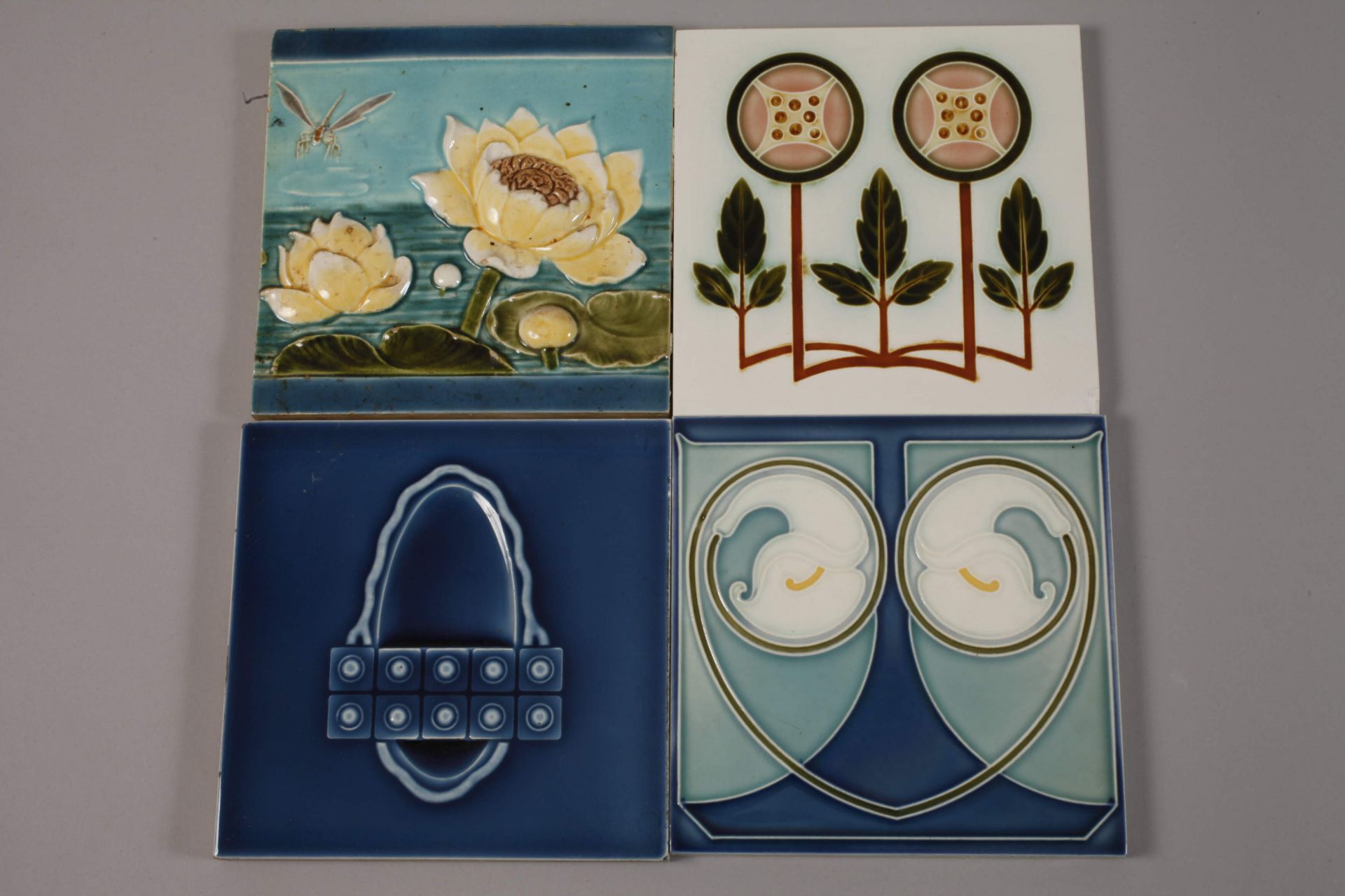 Ten Art Nouveau tiles - Image 3 of 3