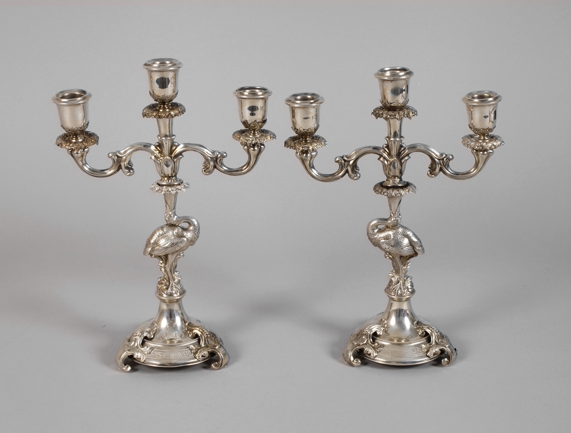 Pair of candlesticks silver