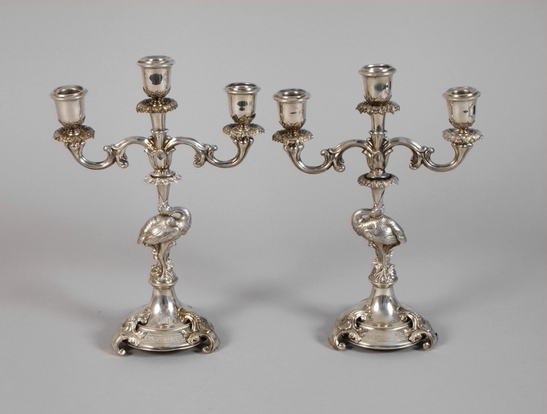 Pair of candlesticks silver