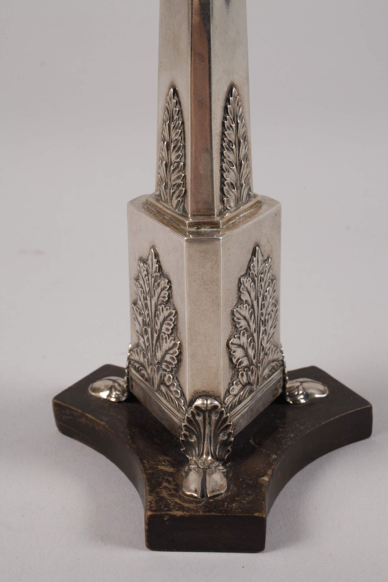 Pair of Empire silver candlesticks - Image 3 of 3