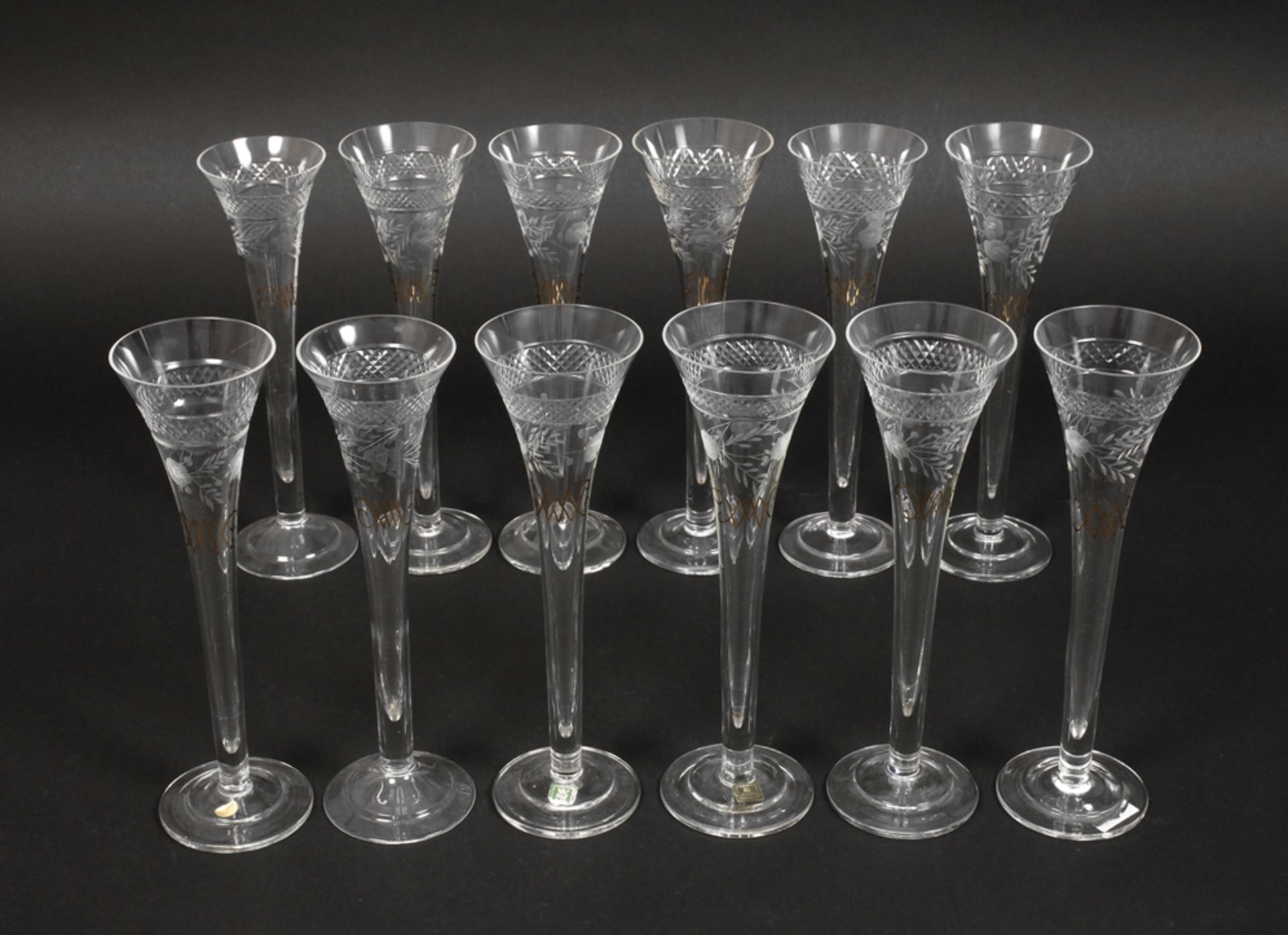 WMF twelve champagne flutes