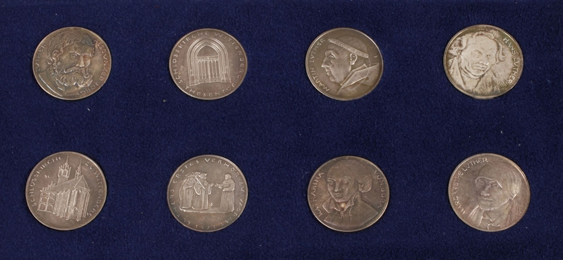 Set of silver medals Luther