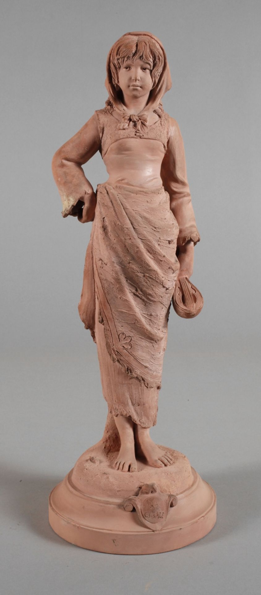 Henry Weisse, terracotta figure "La Cigale"