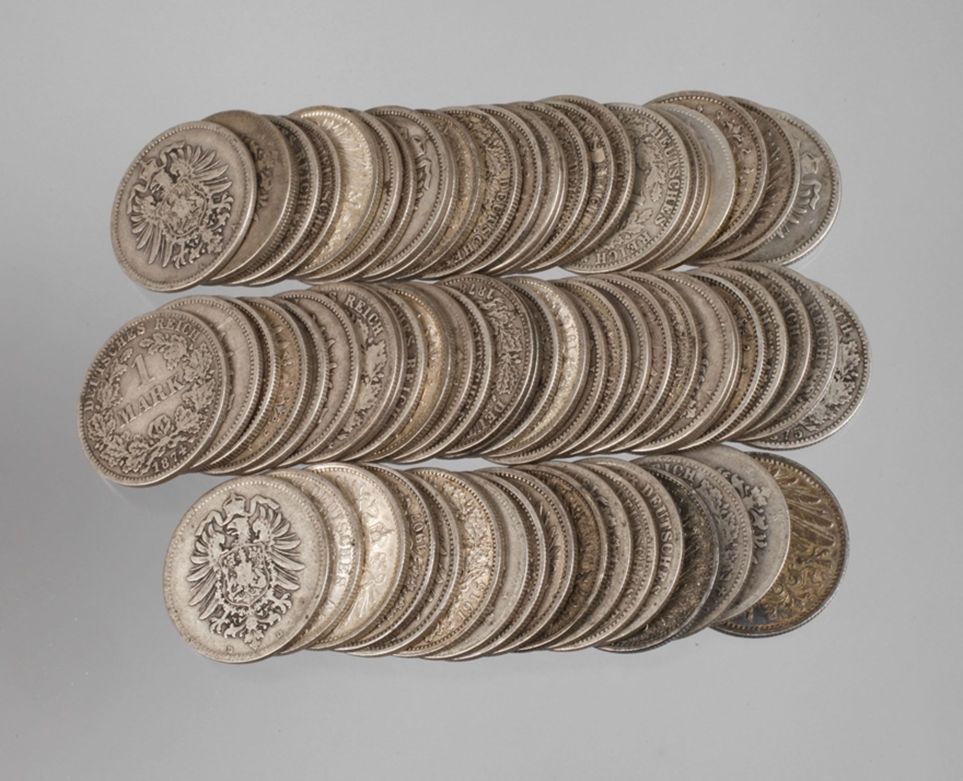Convolute of silver coins of the German Empire