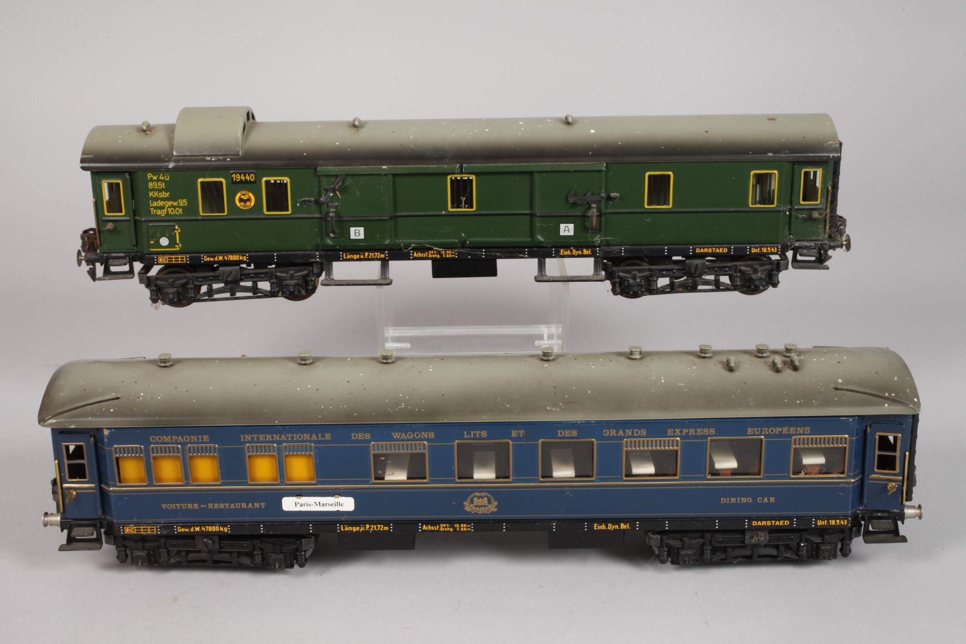 Märklin baggage and three passenger cars - Image 3 of 4