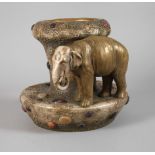 Amphora "Grès-Bijou"-Vase mit Elefant