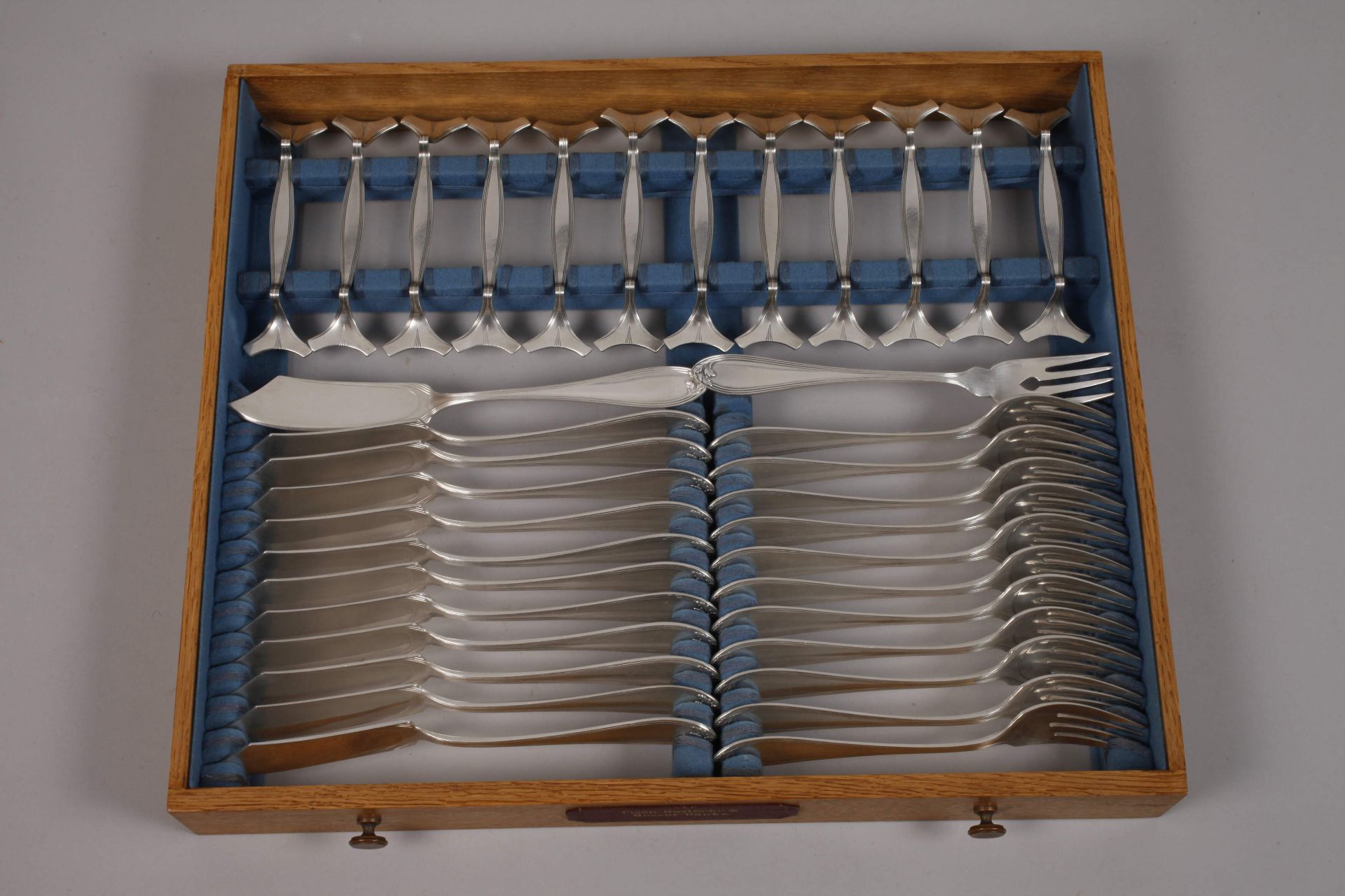 Large cutlery set acanthus decor - Image 5 of 12