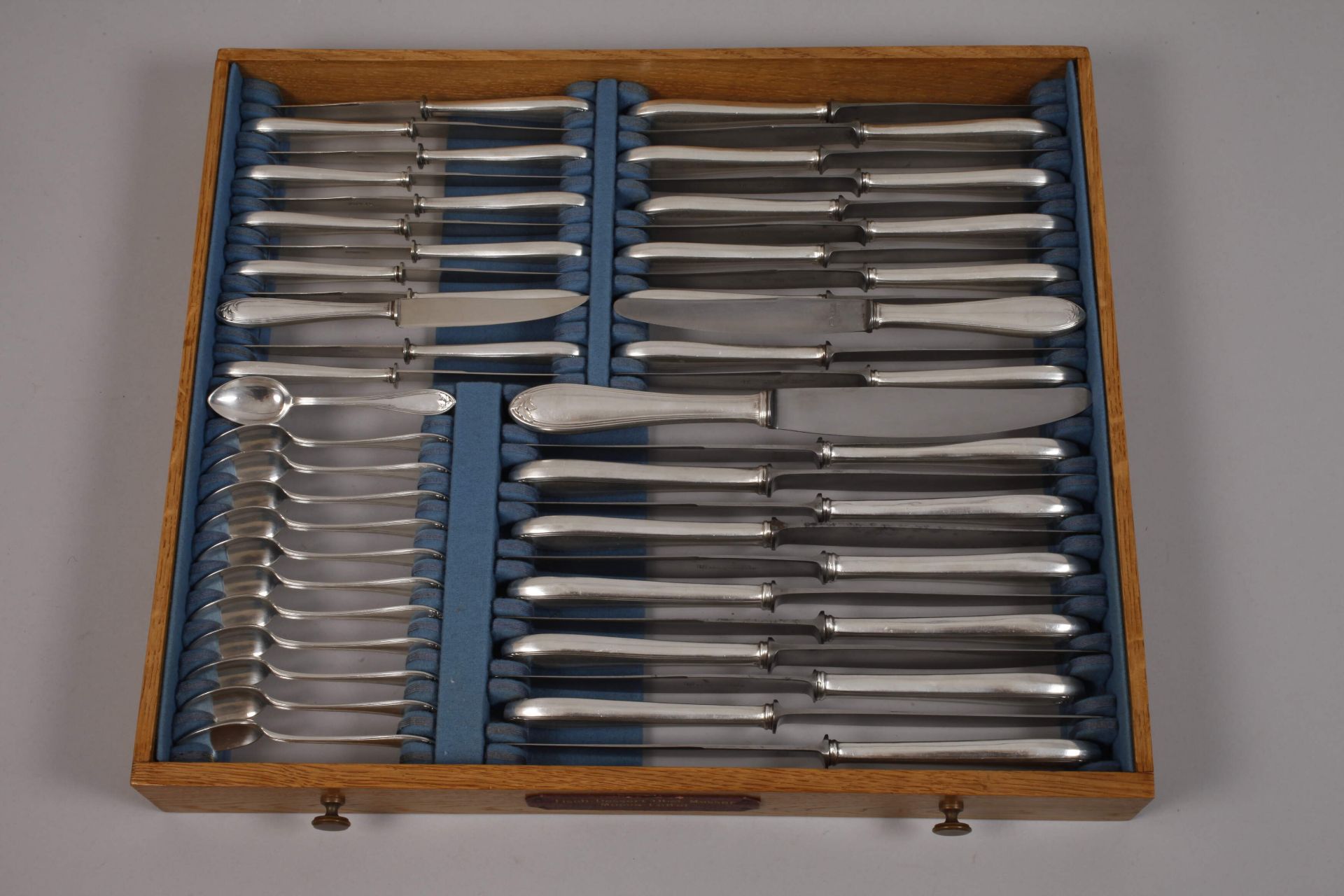 Large cutlery set acanthus decor - Image 6 of 12