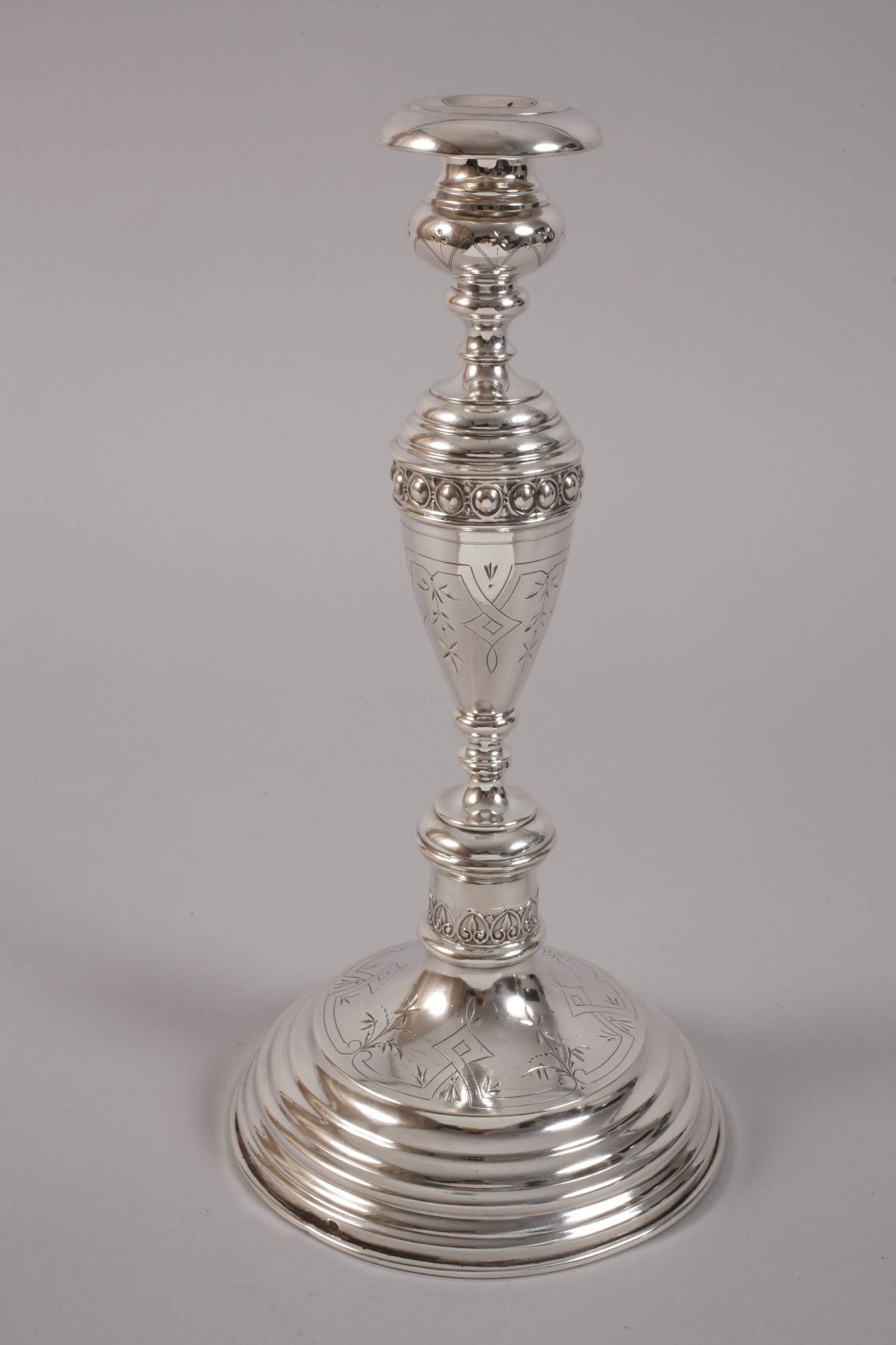 Pair of Biedermeier candelabra silver - Image 2 of 5