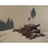 Willy Mulot, Brennholz im Schnee