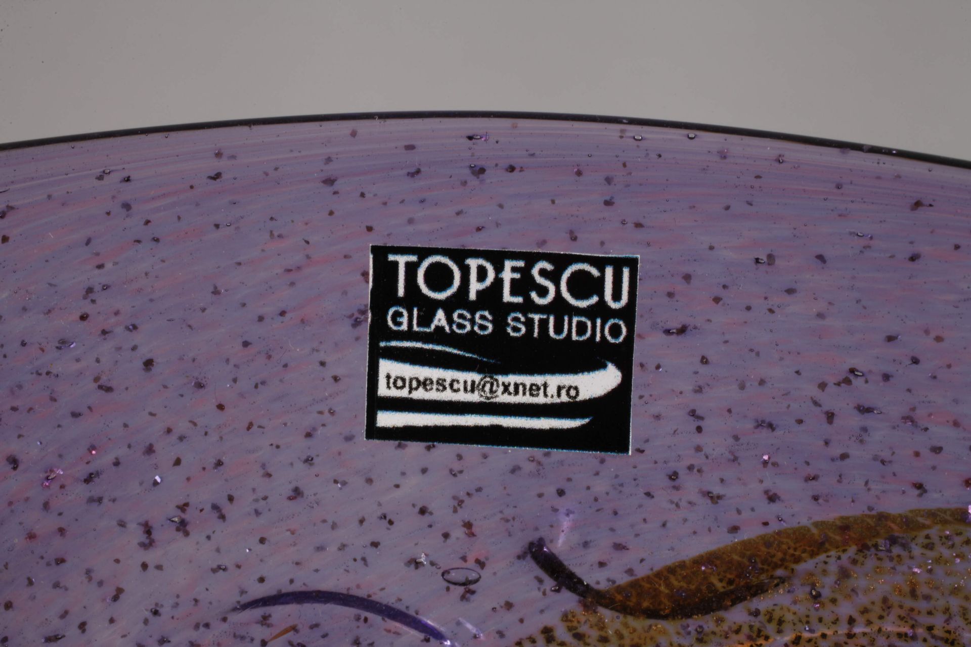 Mihai Topescu bowl studio glass - Image 4 of 5