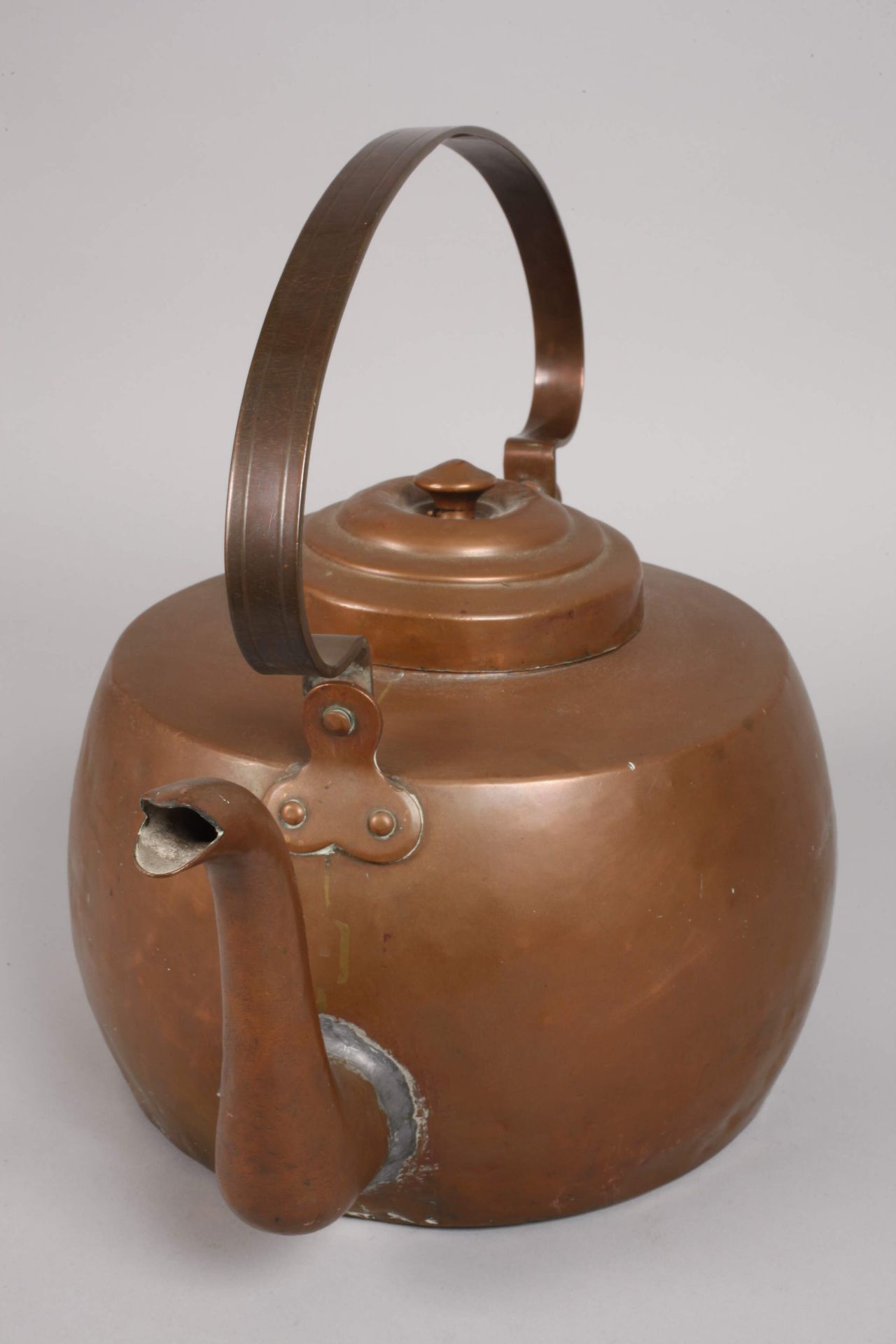 Large copper kettle - Image 6 of 6