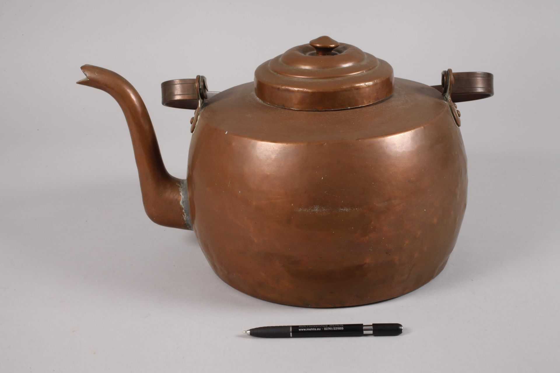 Large copper kettle - Image 2 of 6