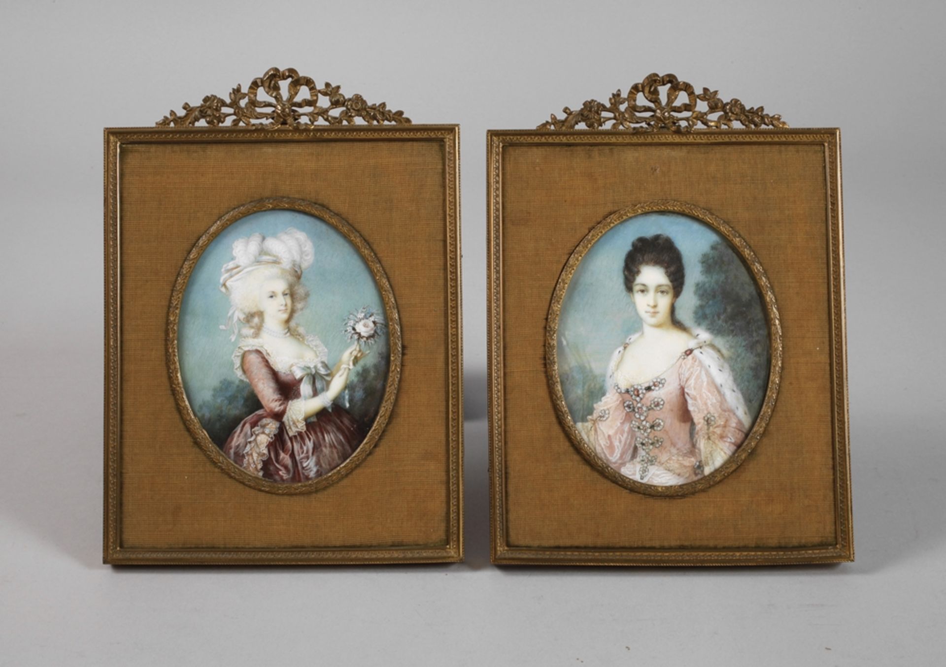 Two miniature portraits