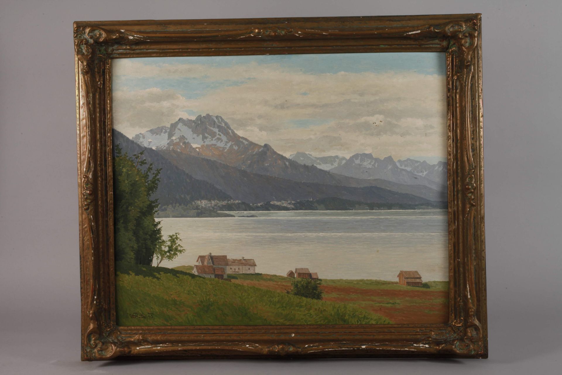 W. Ritz, Lake in the Alps - Image 2 of 5