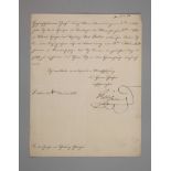 Brief Friedrich I., König von Preußen