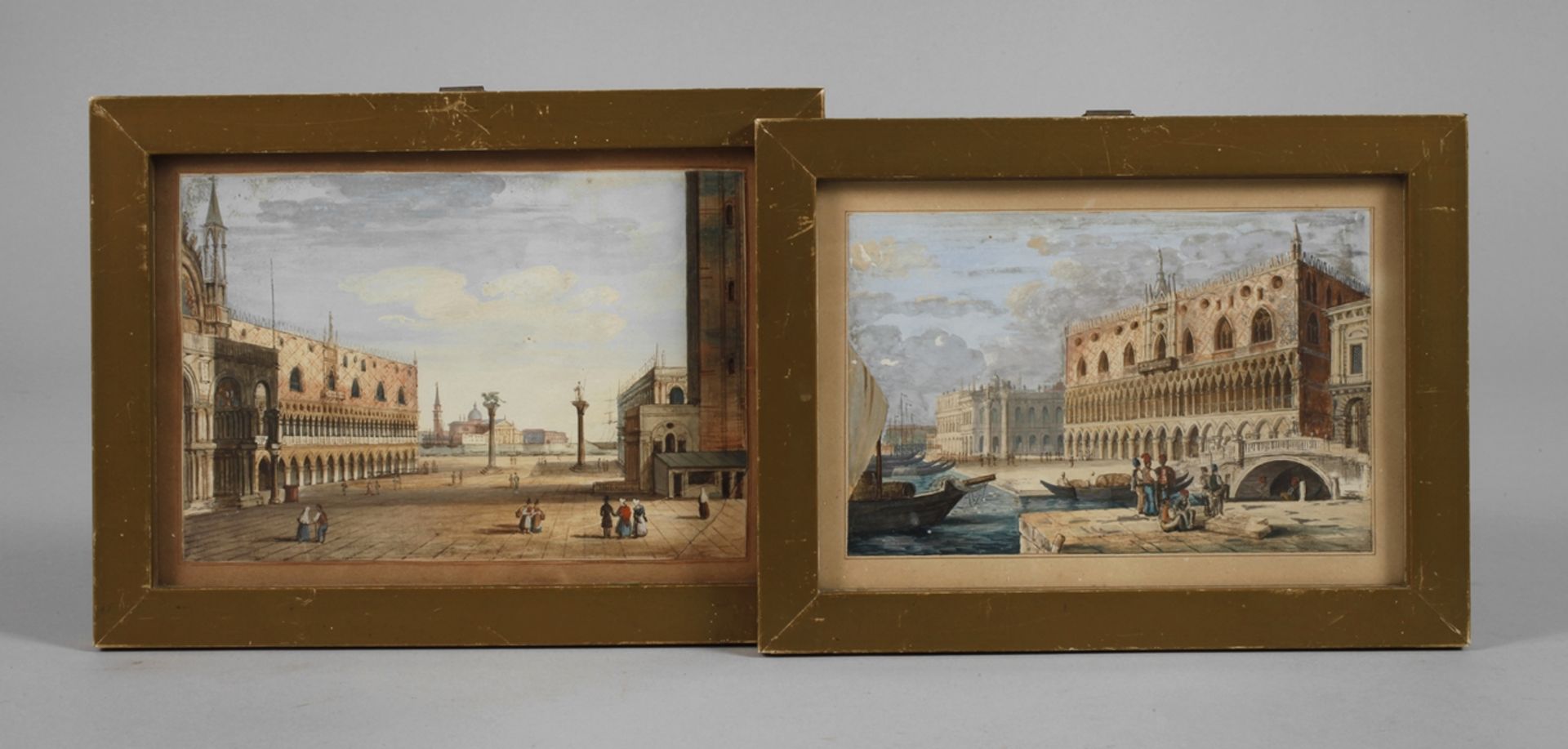 Paar Darstellungen von Venedig