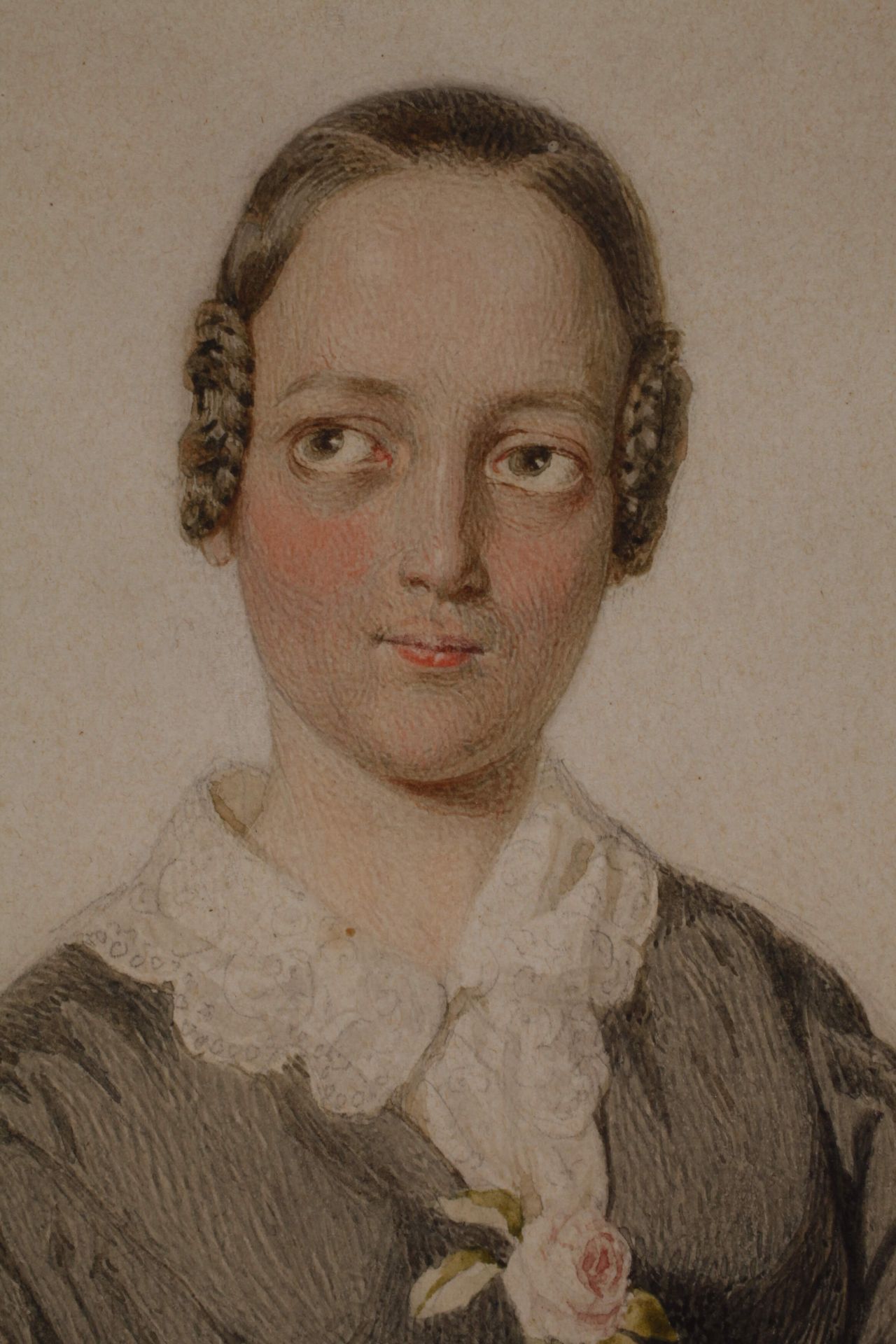 Friedrich August Schlegel, attr., Damenportrait - Image 4 of 4