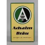 Emailleschild Achalm Bräu
