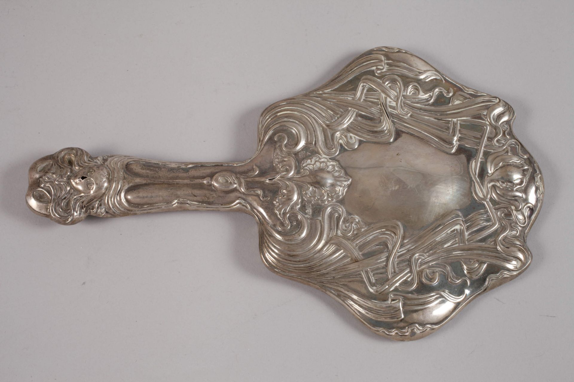 Silber Jugendstil-Handspiegel England - Bild 2 aus 5