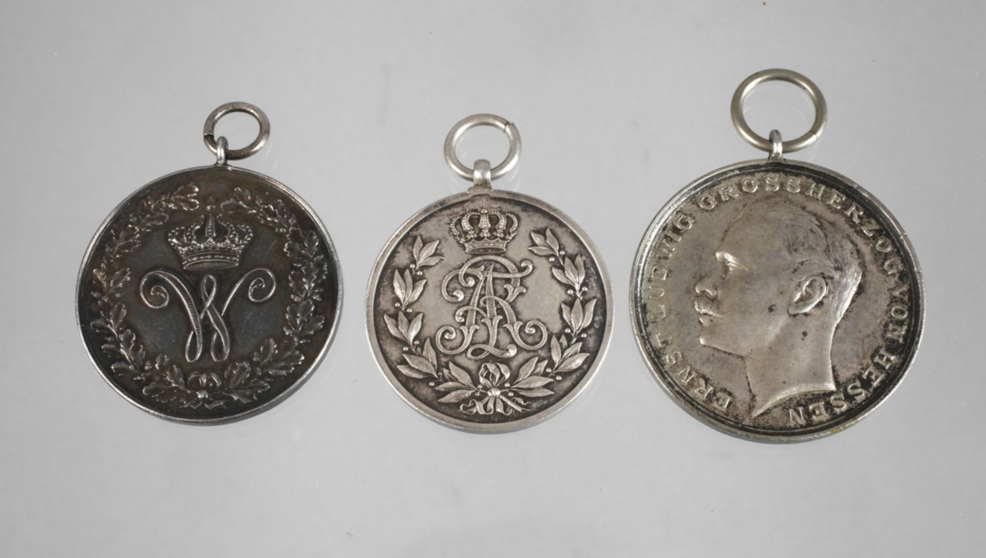 Drei Medaillen Braunschweig, Sachsen, Hessen