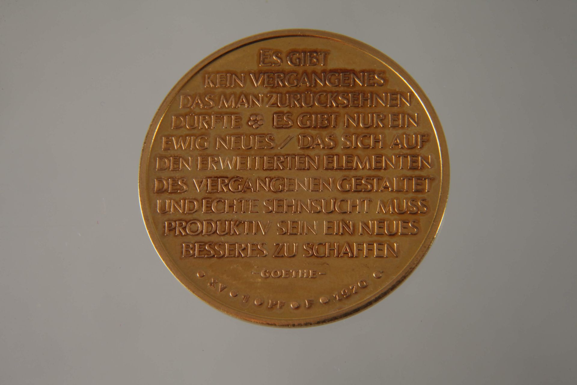 Goldmedaille Stadt Belzig Fläming, Goethe - Image 3 of 3
