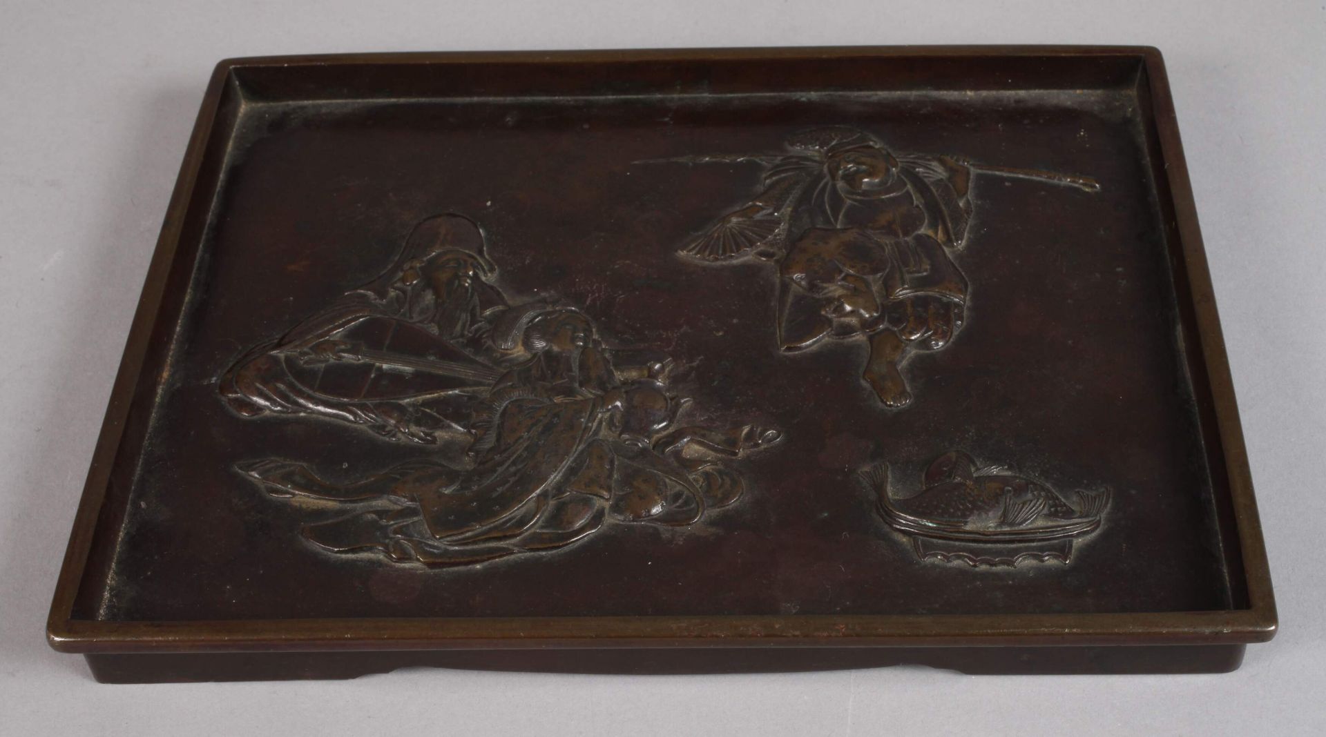 Bronze relief China - Image 2 of 5