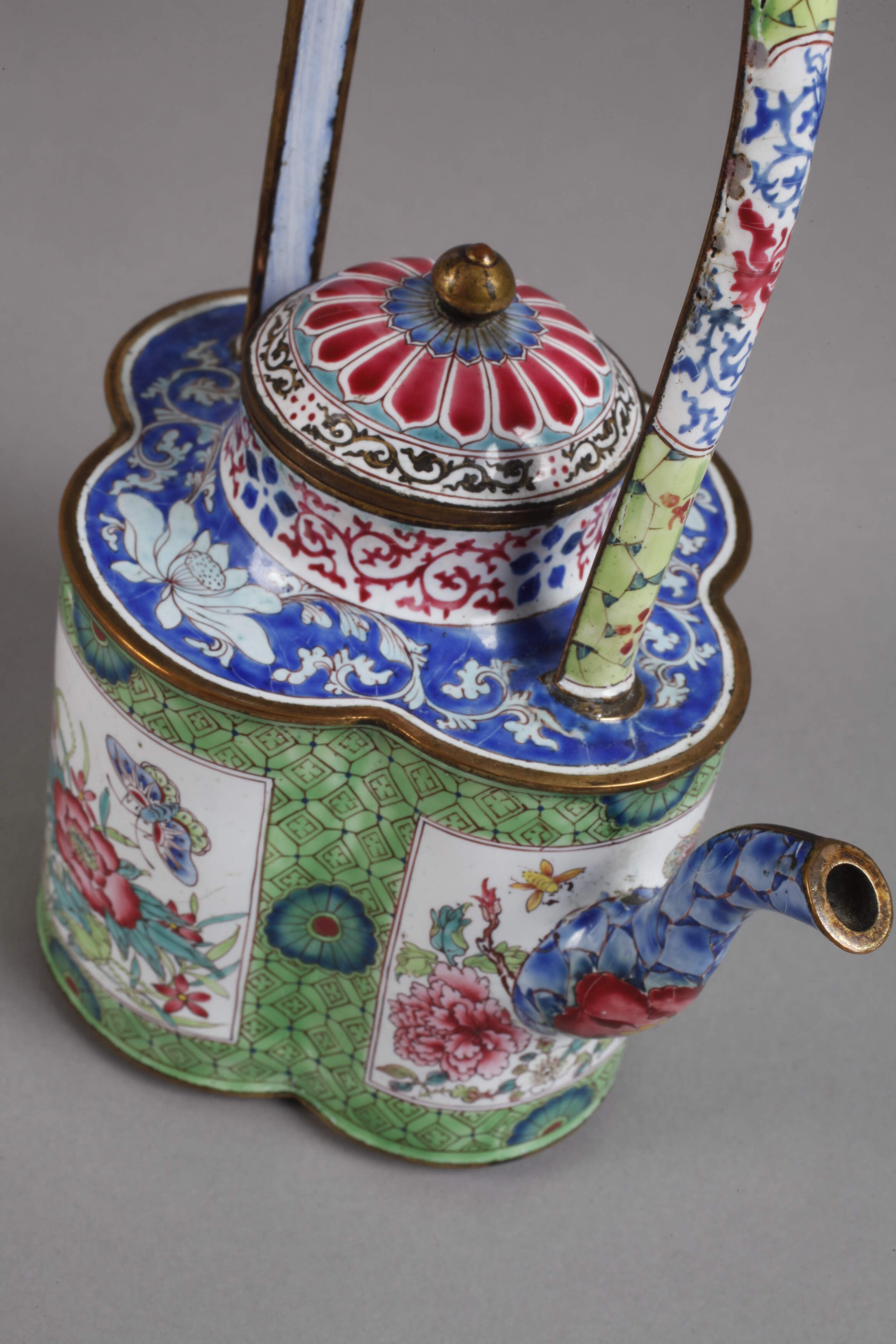 Teapot, enamel - Image 4 of 5