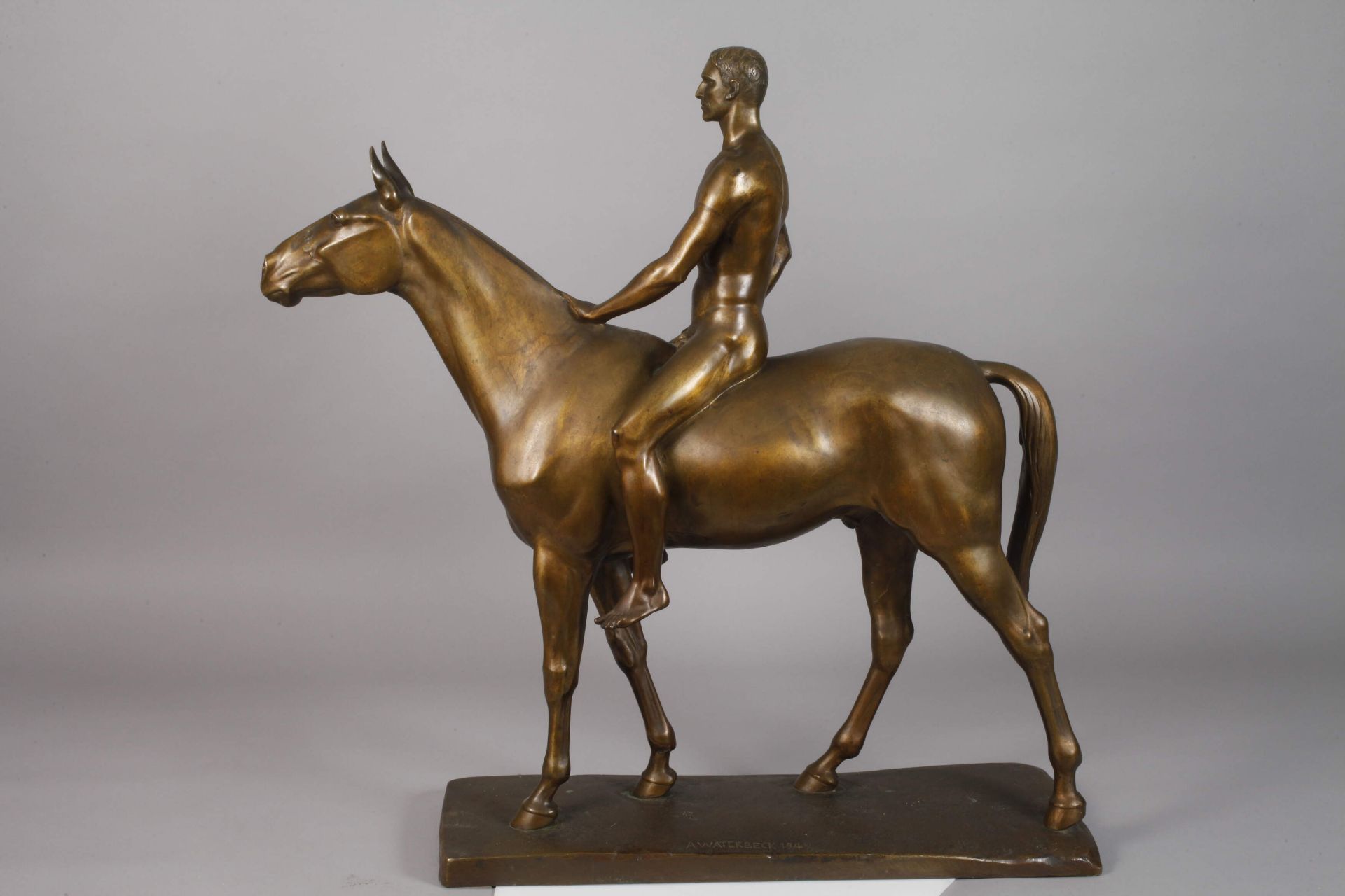 August Waterbeck, Large equestrian sculpture - Image 5 of 10