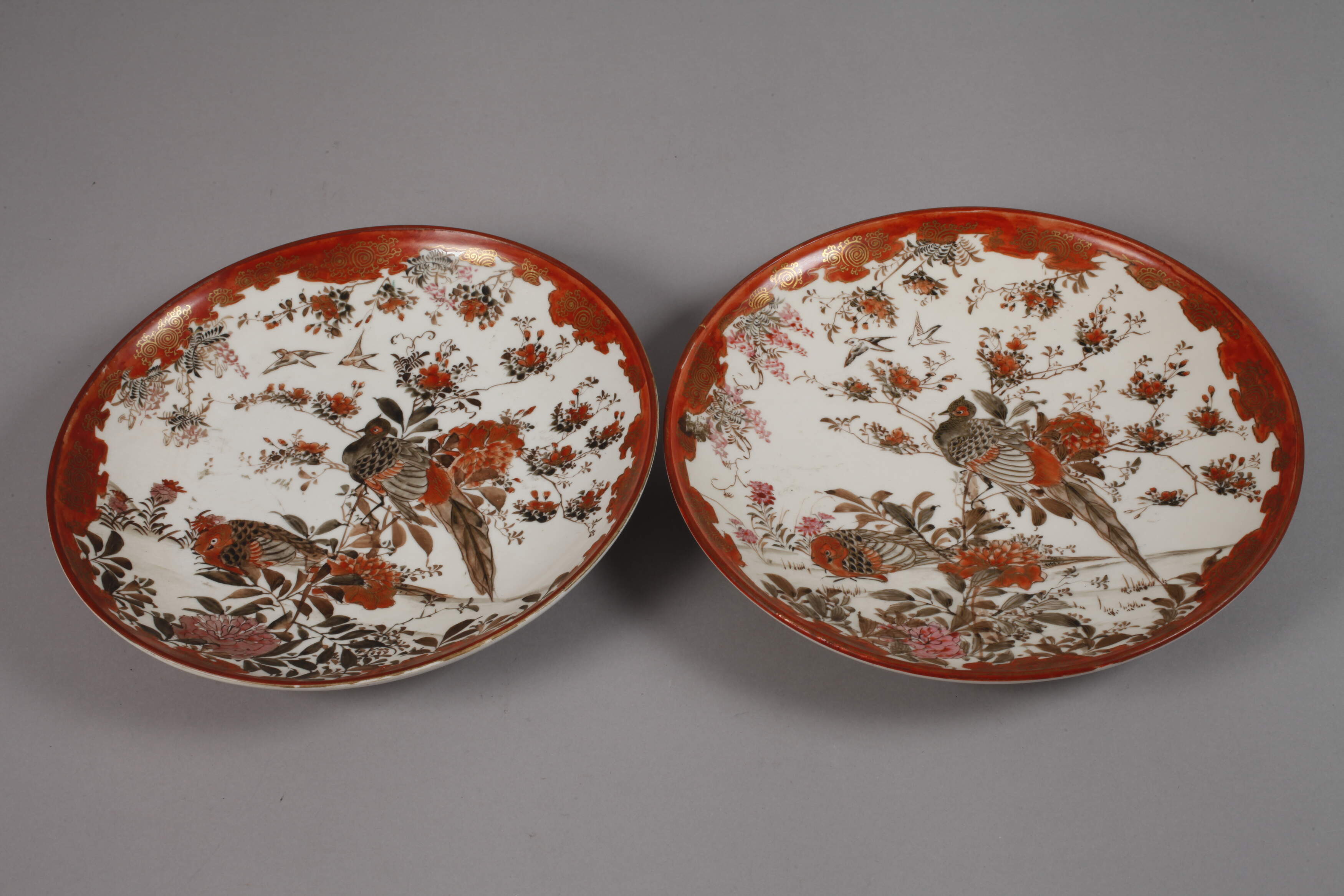 Pair of decorative Satsuma plates - Image 2 of 4