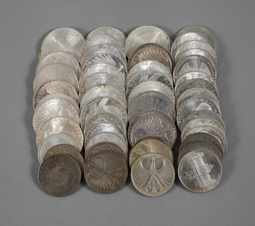 Convolute silver coins BRD