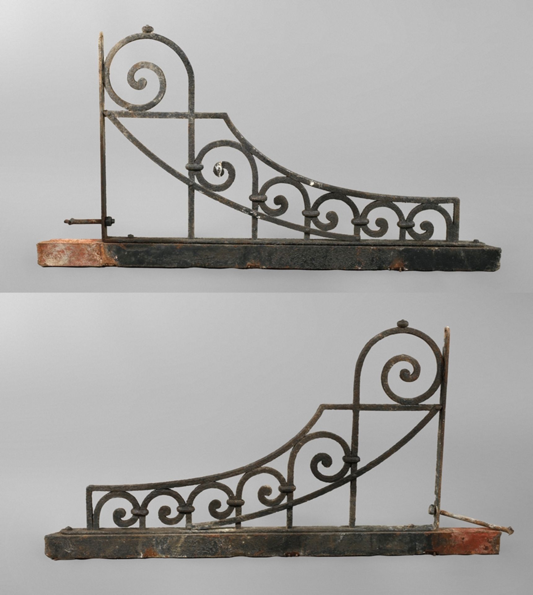 Pair of wrought iron wall brackets