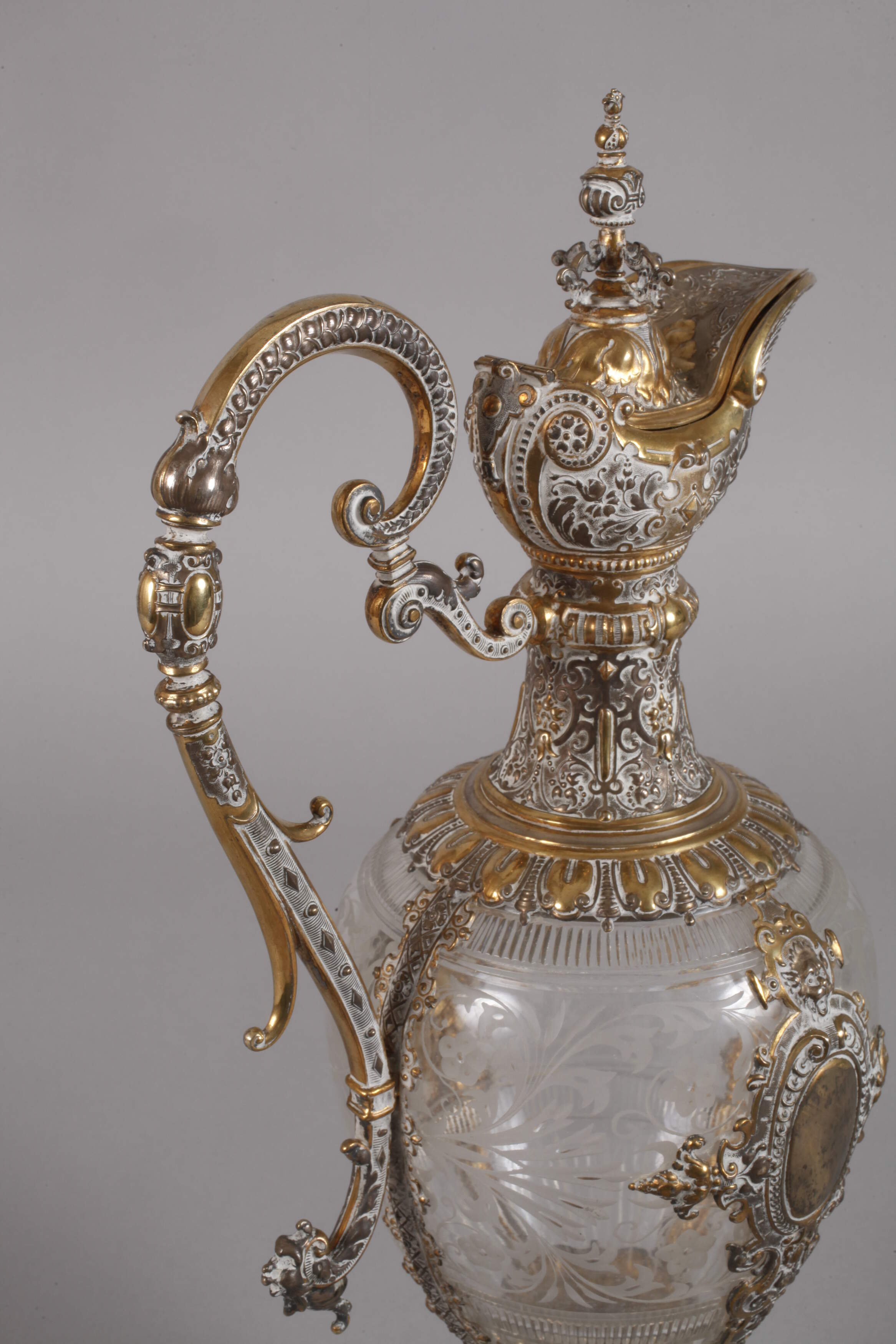 Precious Historism carafe with silver mounting - Image 2 of 5