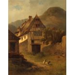 Carl Lafite, Fachwerkhaus im Gebirge