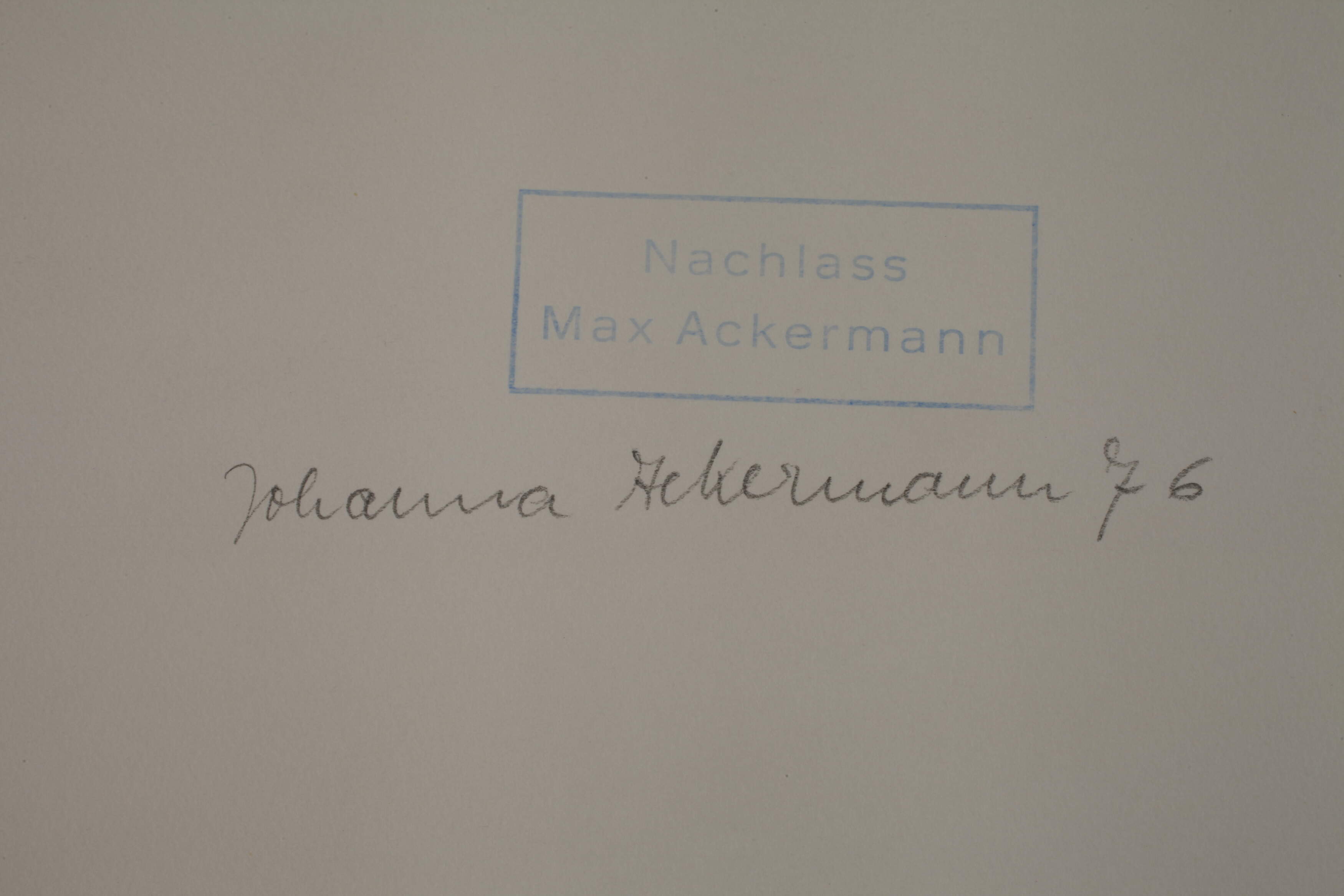 Prof. Max Ackermann, "Glückliche Begegnung III" - Image 4 of 4