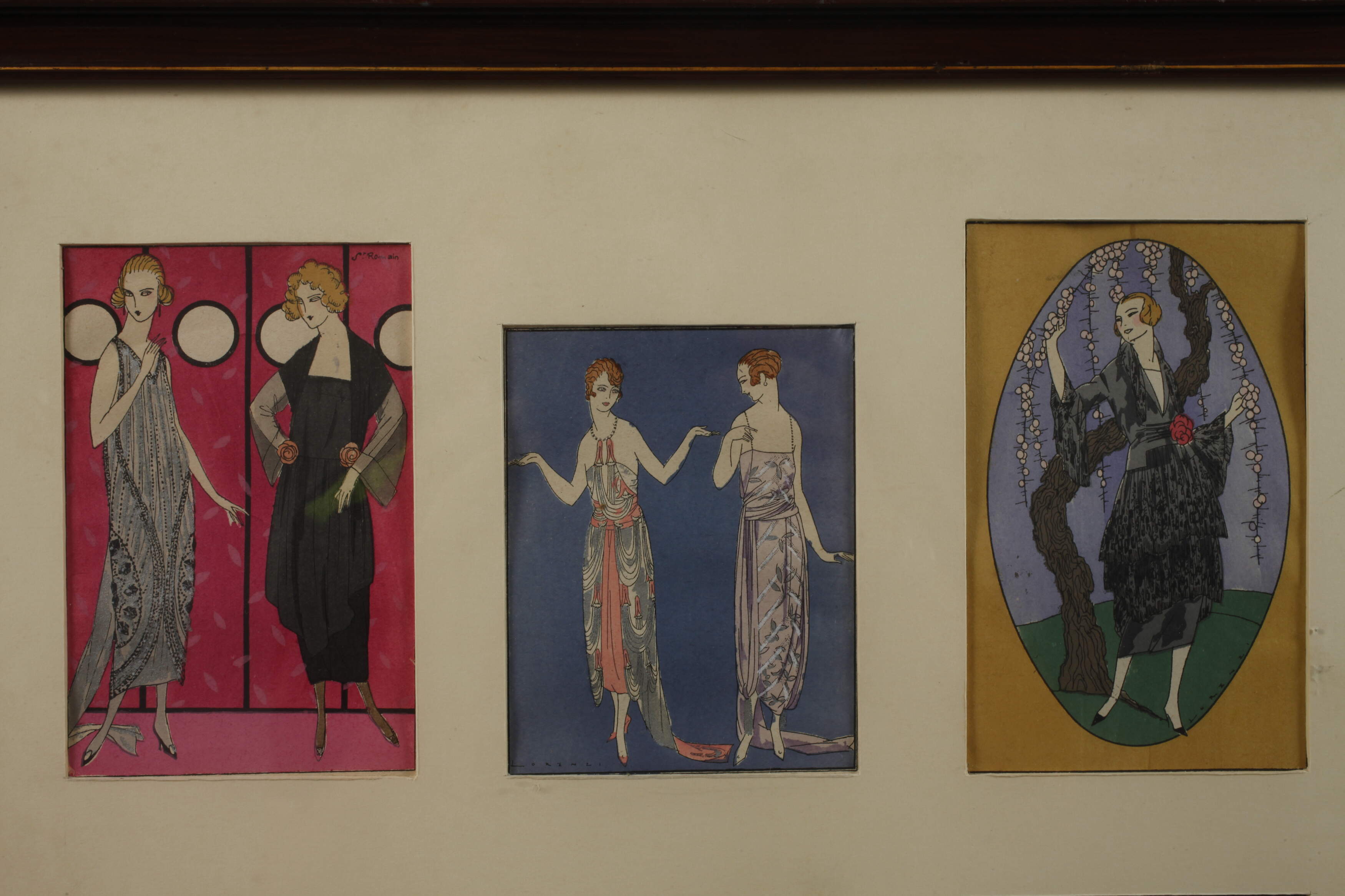 Six Viennese Art Deco fashion illustrations - Image 2 of 5