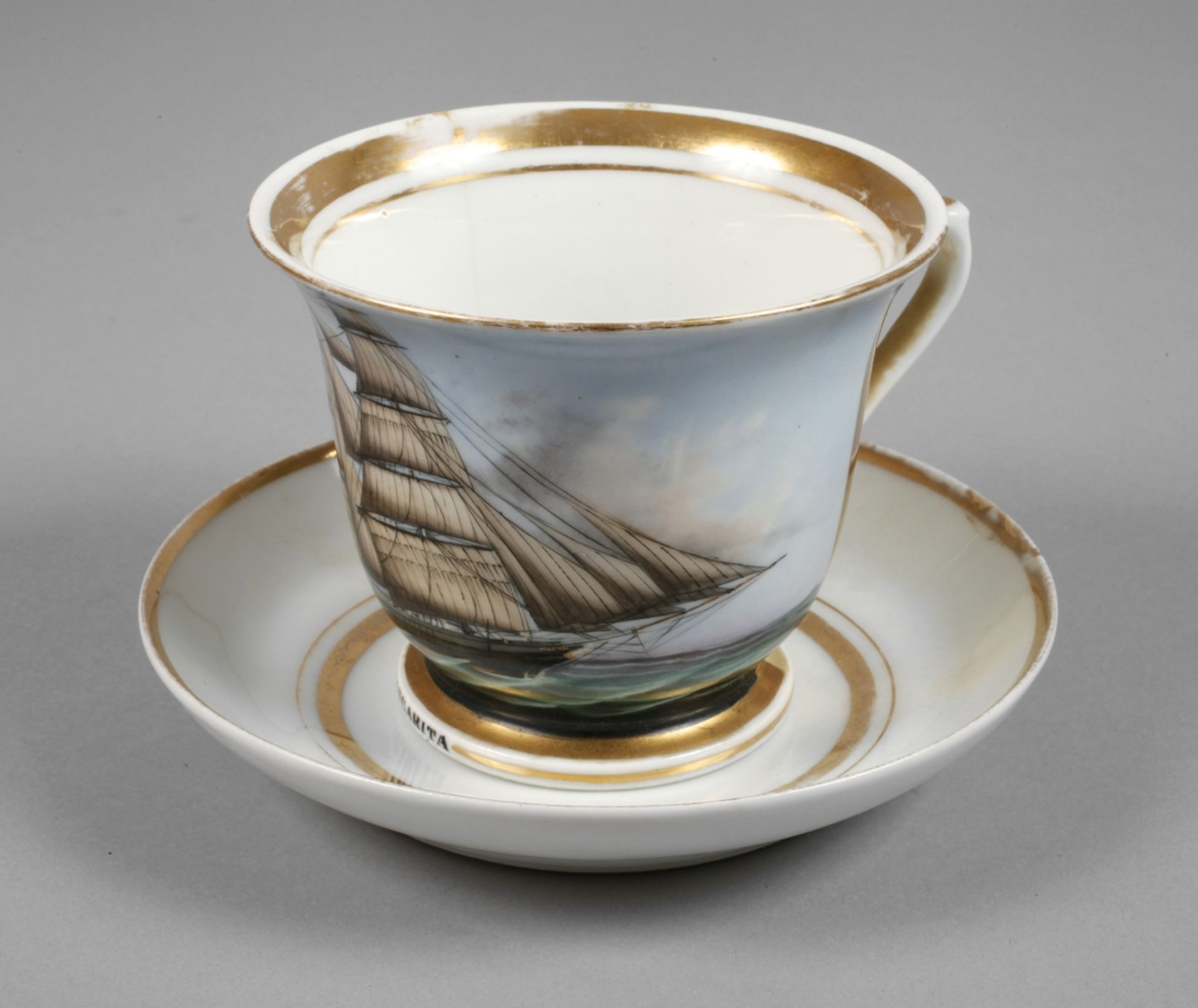Captain's cup with sailing ship "Margarita"