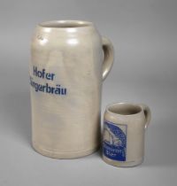 Zwei Bierkrüge Brauerei Falkenstein und Hof