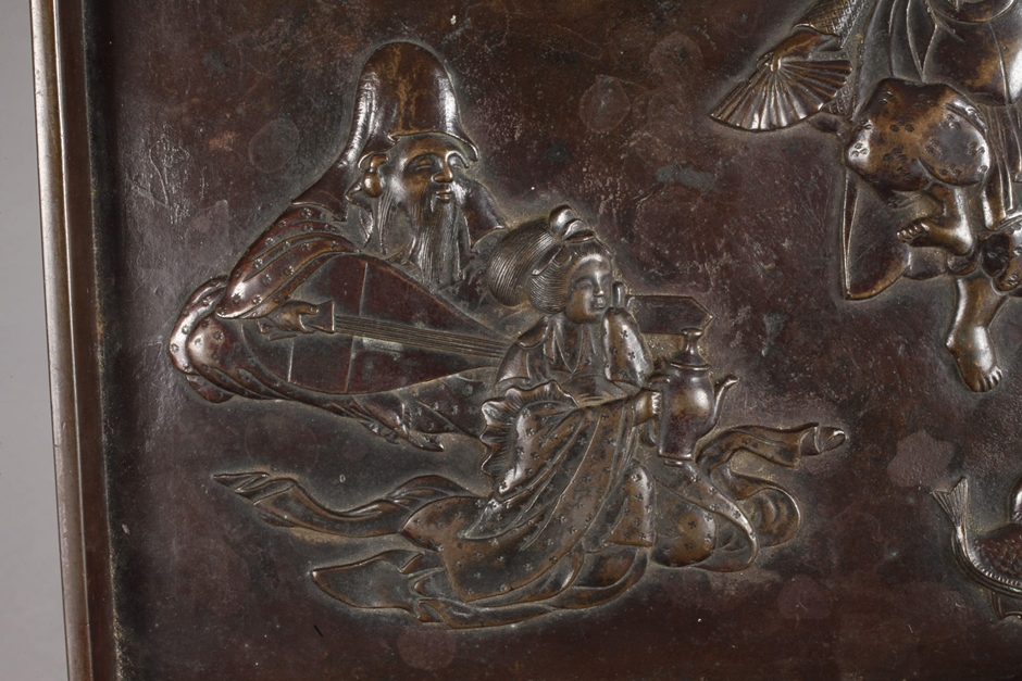Bronze relief China - Image 4 of 5