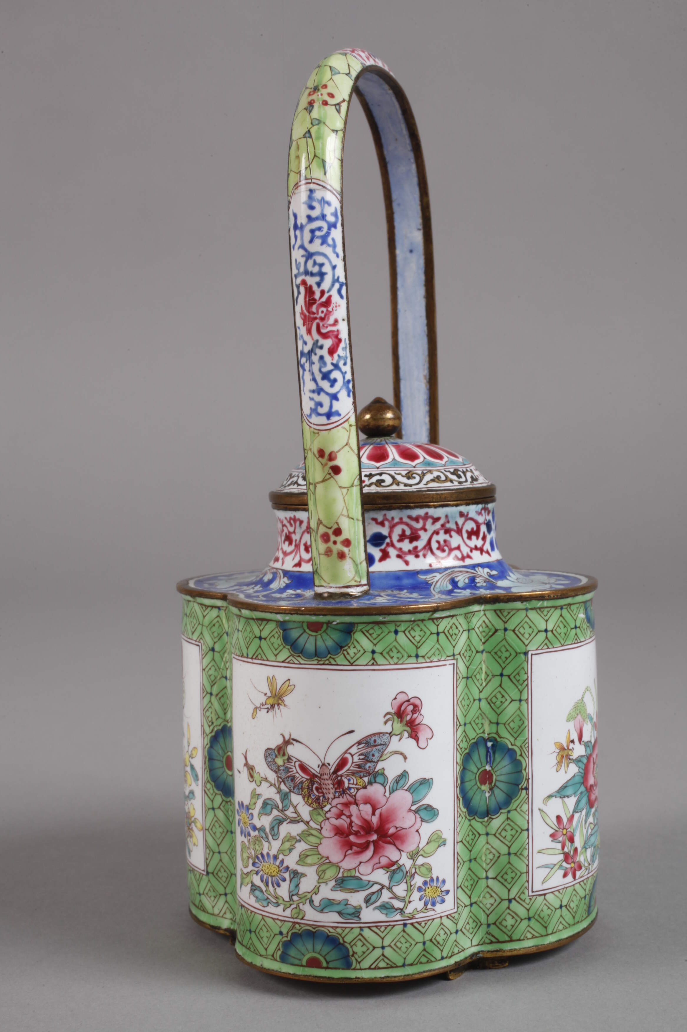 Teapot, enamel - Image 3 of 5