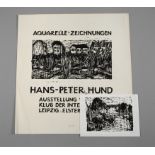 Hans-Peter Hund, two woodcuts