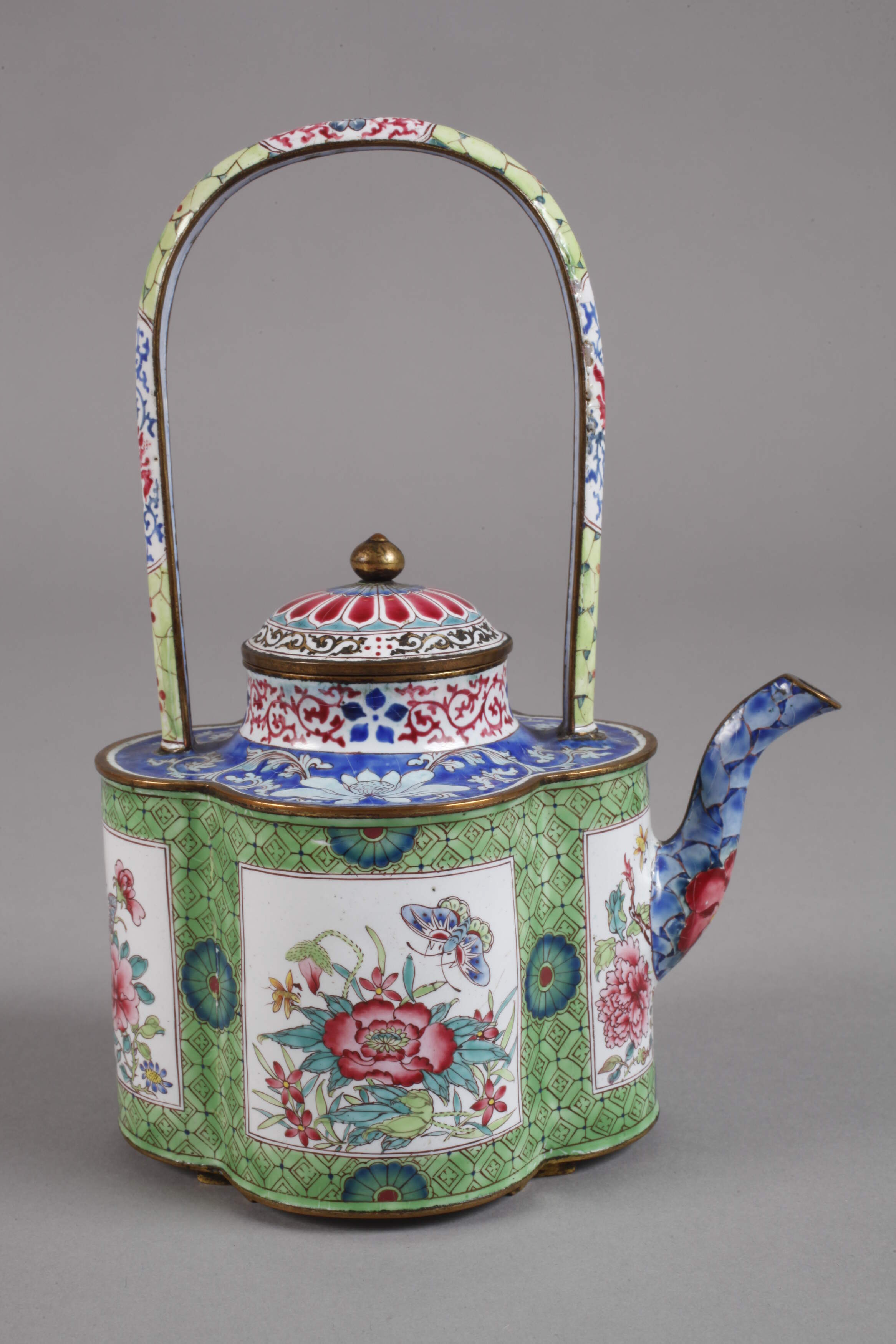 Teapot, enamel - Image 2 of 5