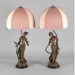 Aristide de Ranieri, Paar figürliche Salonlampen