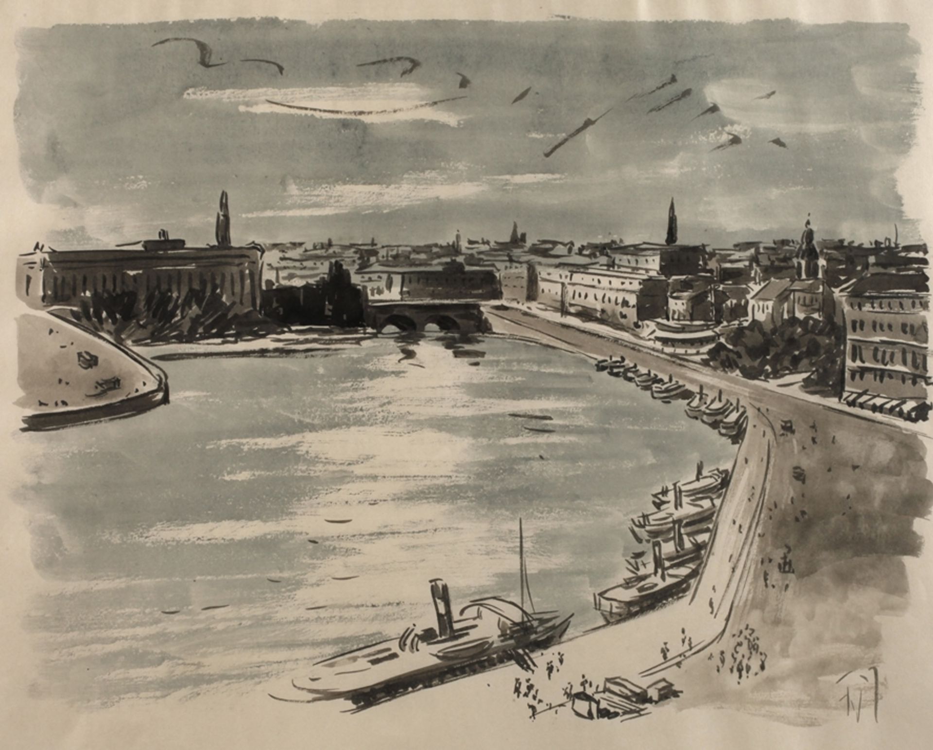 Fritz Zalisz, Drawing Stadthafen