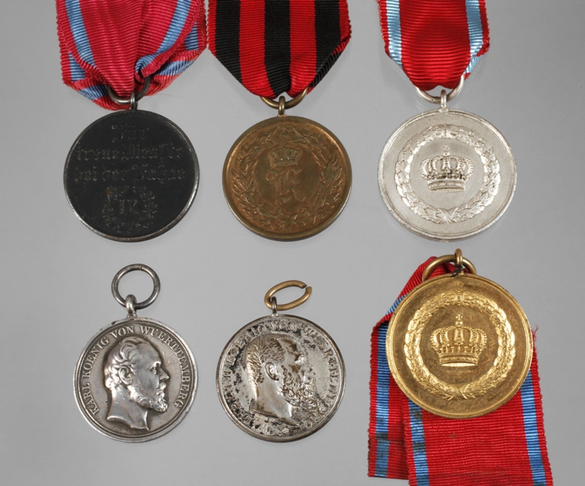Sechs Medaillen Württemberg