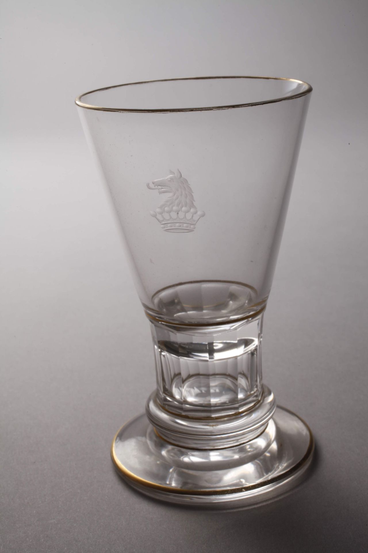 Lobmeyr Vienna six goblet glasses from nobility - Image 2 of 3