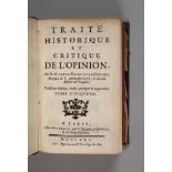 Traité Historique et Critique de l`Opinion 1741