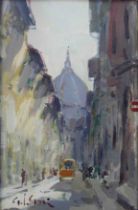 Gino Paolo GORI (1911 - 1991). "Via dei Servi, Firenze" Italia.