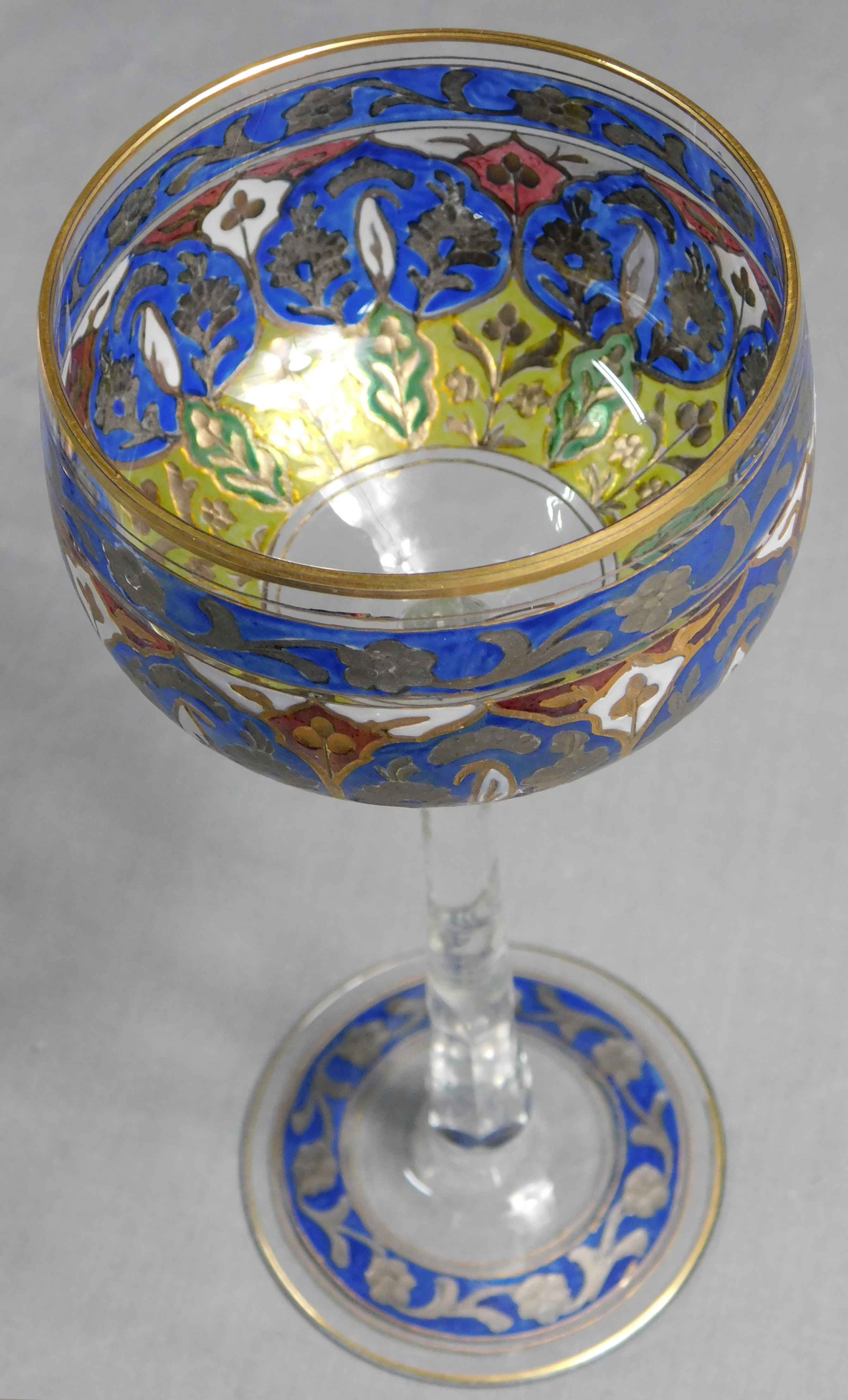 Fritz HECKERT (1837 - 1887). Weinrömer / Glas "Jodhpur" 20 cm. - Image 3 of 19